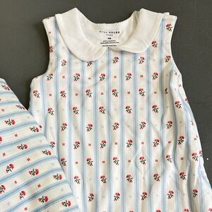 Hill House Home 100% Cotton NB Sleep Sack and Matching Swaddle/Burp Cloth